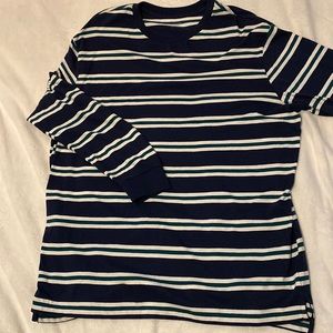 No Boundaries Men’s 2XL Blue and Green Striped long sleeve shirt